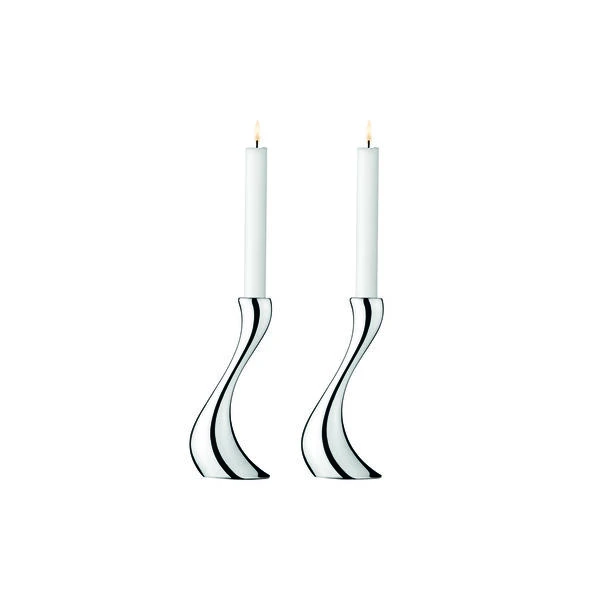 Georg Jensen Cobra Medium Lysestaker, 2 Stk. 3 Georg Jensen Cobra Medium Lysestaker, 2 Stk.
