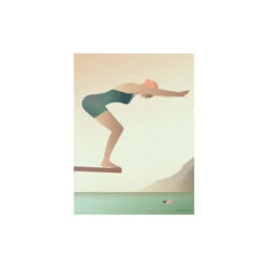 Svømmeren Plakat, 50x70 Cm