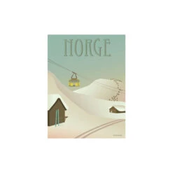 Norge Snøen Plakat, 40x30 Cm