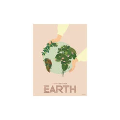 I Love Mother Earth Plakat, 40x30 Cm