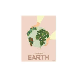 I Love Mother Earth Plakat, 40x30 Cm -Skandinavisk Shop 901475804 2