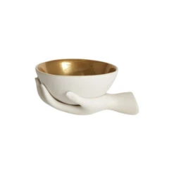 Jonathan Adler Eve Skål, White/gold