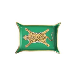 Jonathan Adler Tiger Valet Skål, Green/gold