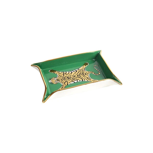 Jonathan Adler Tiger Valet Skål, Green/gold 4 Jonathan Adler Tiger Valet Skål, Green/gold - Bilde 2