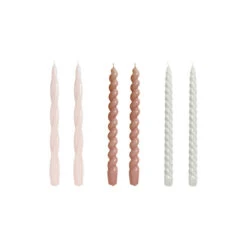 Hay Stearinlyssett, Light Rose/muave/light Grey