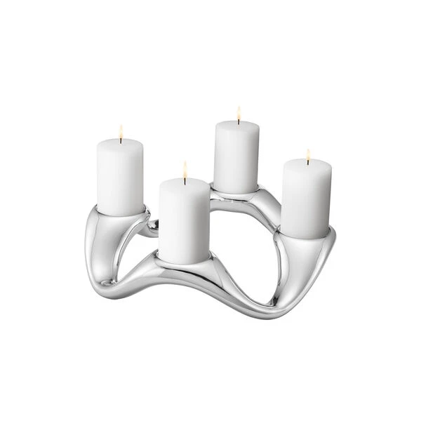 Georg Jensen Cobra Lysestake, Blokklys 4 Georg Jensen Cobra Lysestake, Blokklys - Bilde 2